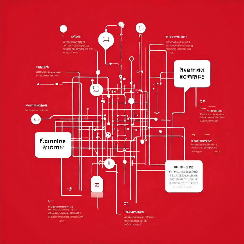 사용자가 보는 단순한 인터뷰 화면과 달리, 그 이면에 숨겨진 복잡한 웹사이트의 내부 네트워크 구조와 데이터 흐름의 진짜 목적을 보여주는 시스템 설계도.