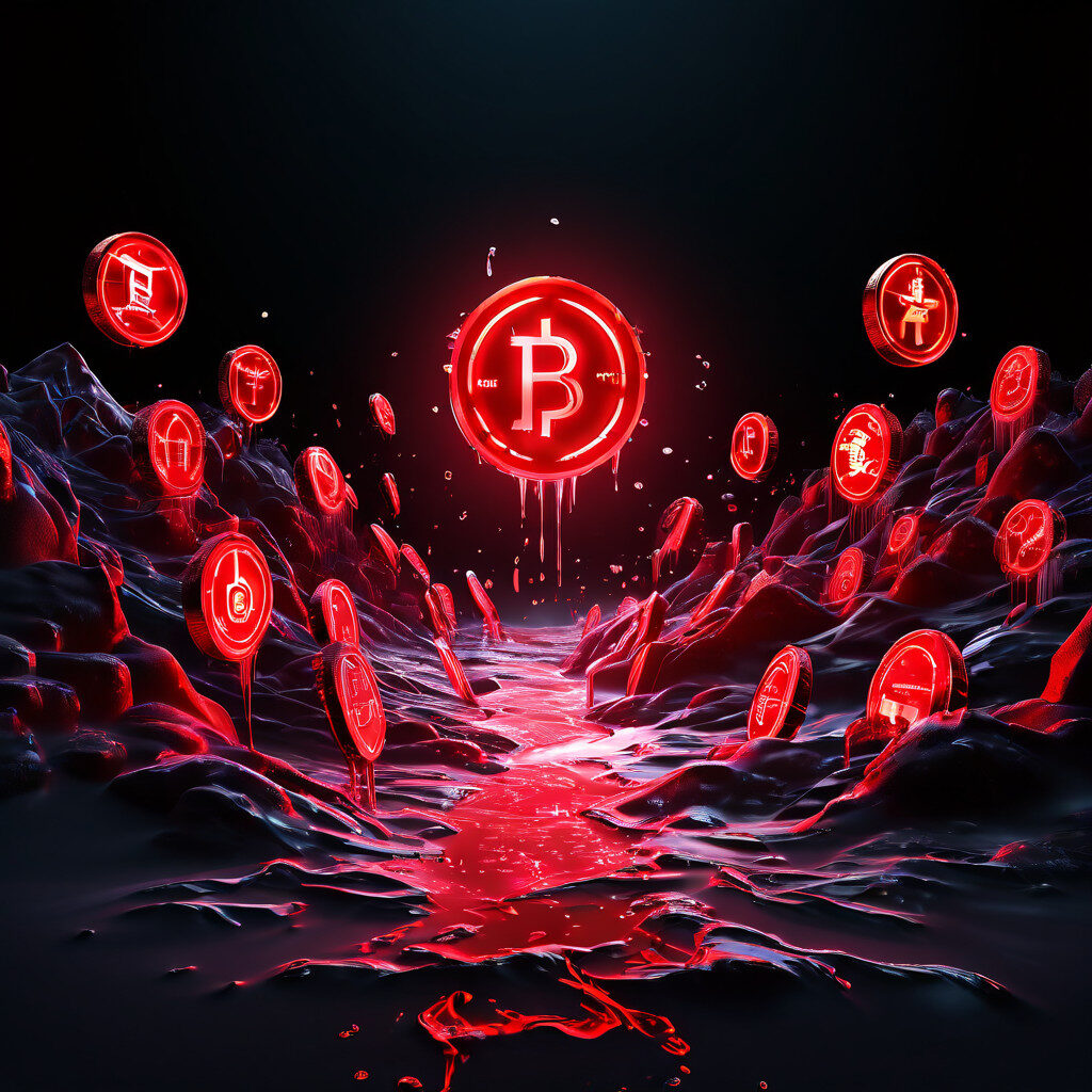 암호화폐 전송이 갑자기 멈추며 거래 지연 오류가 발생한 상황을 보여주는 이미지.