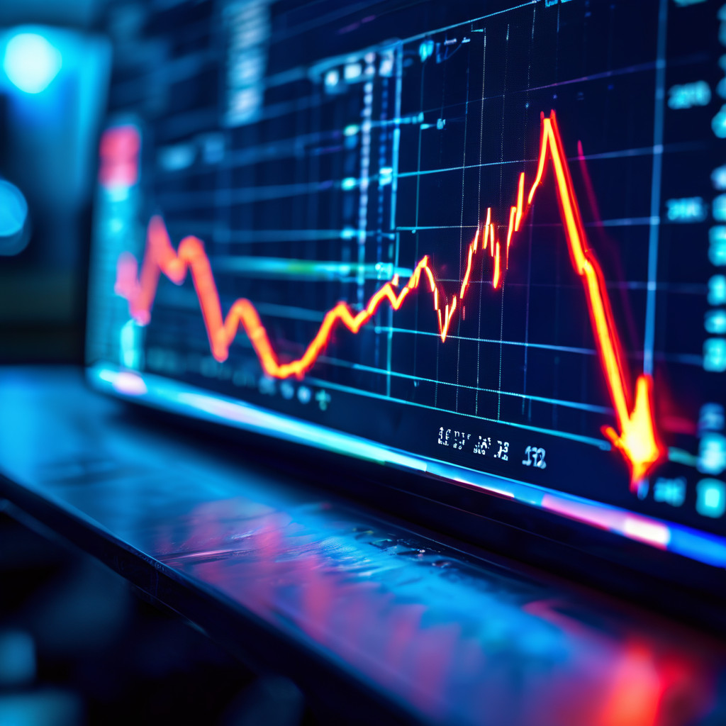 영향력 있는 애널리스트의 온라인 게시물 하나가 변동성 큰 주식 시장의 방향을 예측하는 막강한 힘을 가졌음을, 게시물과 주가 차트를 연결하는 화살표로 보여주는 이미지.