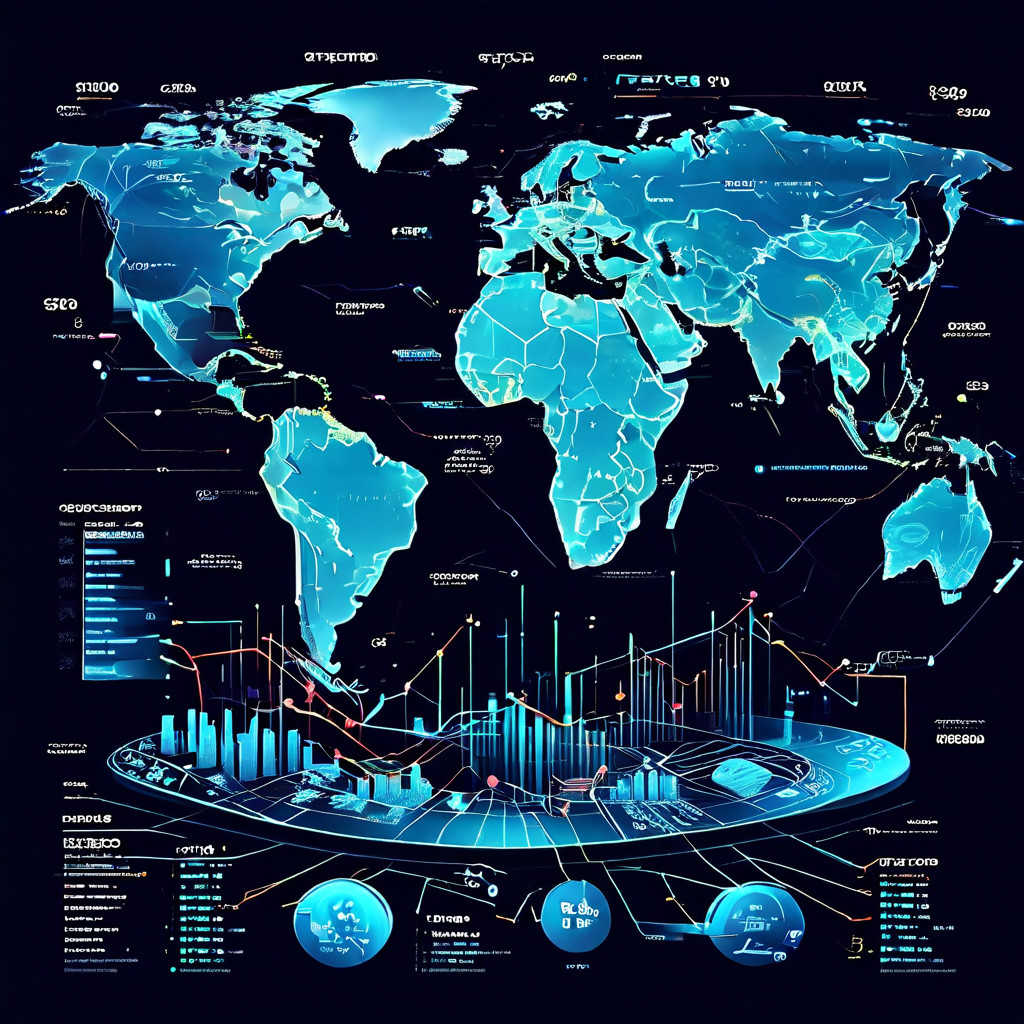 디지털 세계 지도를 배경으로 글로벌 베팅 거래소의 복잡한 구조를 설명하는 인포그래픽. 전 세계 대륙들이 데이터 흐름과 금융 차트로 거미줄처럼 연결된 네트워크를 시각적으로 보여주는 이미지.