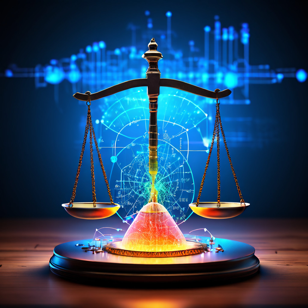 데이터 분석을 통해 무승부 확률을 설명하는 이미지. 정확히 균형을 맞춘 저울을 중심으로 통계 그래프와 확률 곡선이 나타나 결과의 균형점을 시각적으로 보여줍니다.