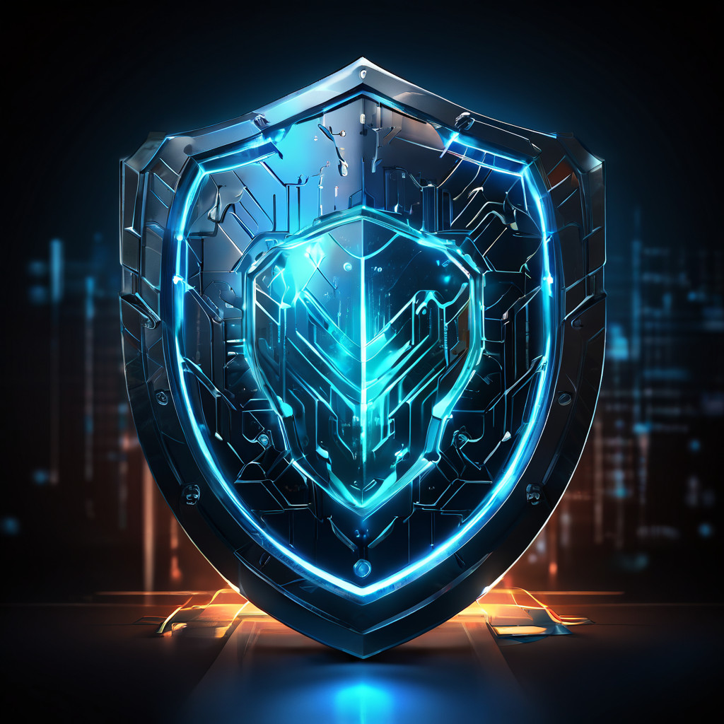 보안 기술 투자를 통해 기업을 안전하게 보호하는 방어막과 그로 인한 재무적 성장 및 비즈니스 가치 상승을 상징적으로 보여주는 이미지.