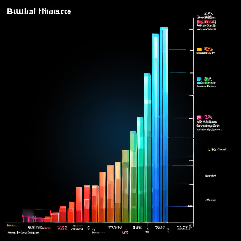 금융 시장의 낙관적 전망과 우울한 전망을 비교하는 막대 그래프로, 강세를 나타내는 높은 막대와 약세를 나타내는 낮은 막대가 시장 영향력을 시각적으로 보여줍니다.