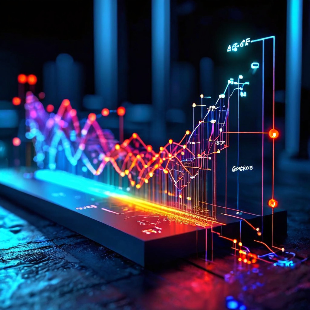 리그 분석 결과와 선수 특성 데이터의 상관관계를 3D 그래프 노드와 복잡한 데이터 코어로 시각화하여 전술적 인사이트를 도출하는 과정을 보여주는 개념도입니다.
