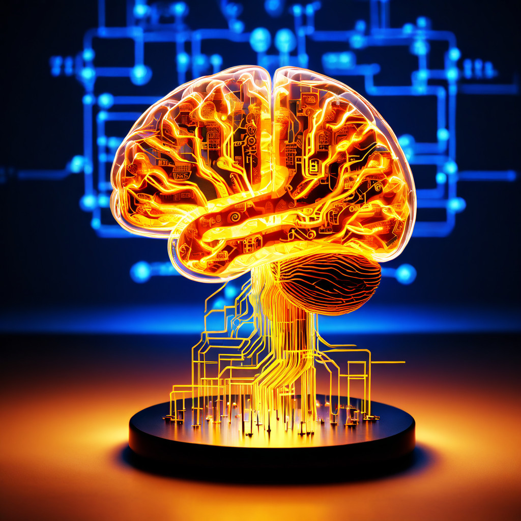 해체 과정에서 상징적 단서의 연쇄를 역전시키는 역행 확률파가 빛나는 뇌 회로도 안에서 작동하는 개념을 시각화한 이미지입니다.