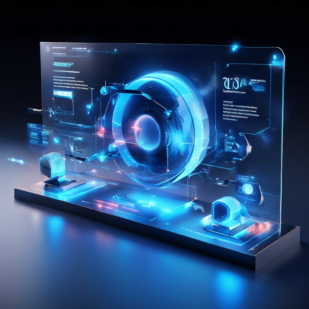 Side-angle view of an operator monitoring abstract light panels in a high-end digital service environment, representing condition...